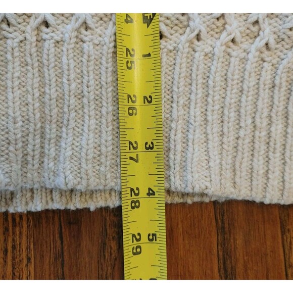 Lagenlook Vine & Leaf Pattern TALBOTS Pullover Crew Sweater SSplit WOOLBLEND XLP - Picture 7 of 9